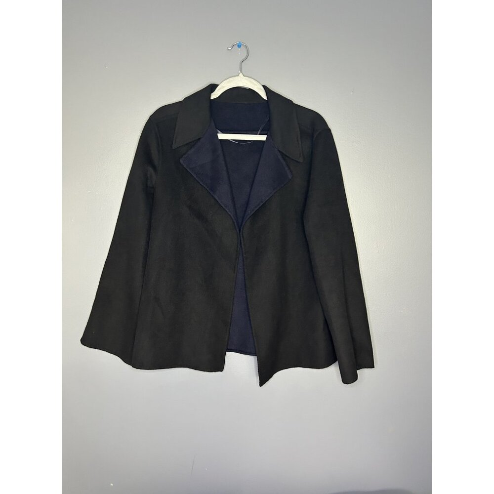 Maliparmi Jacket Womens 46 Reversible Wool Blend‎ Open Blazer Made In Italy Luxe